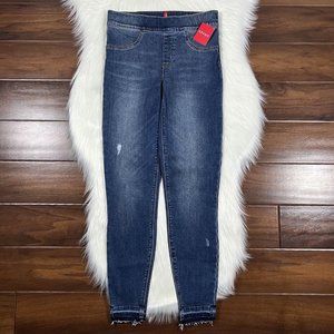 Spanx Women's Size Small Distressed Medium Wash Ankle Skinny Jegging Jeans